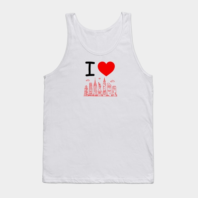 I HEART NEW YORK CITY Tank Top by EmoteYourself